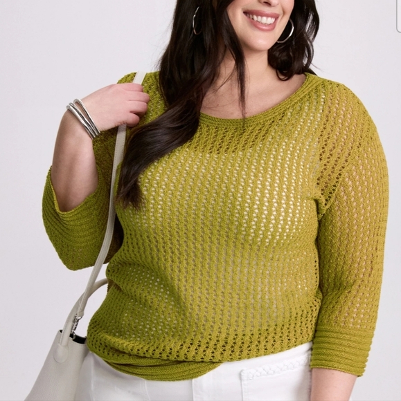 New! Laura Knit Sweater Women's Size 2X Green - Picture 16 of 16